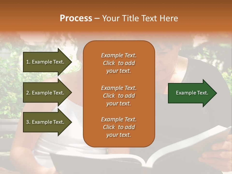 Grandmother And Granddaughter Reading A Book PowerPoint Template