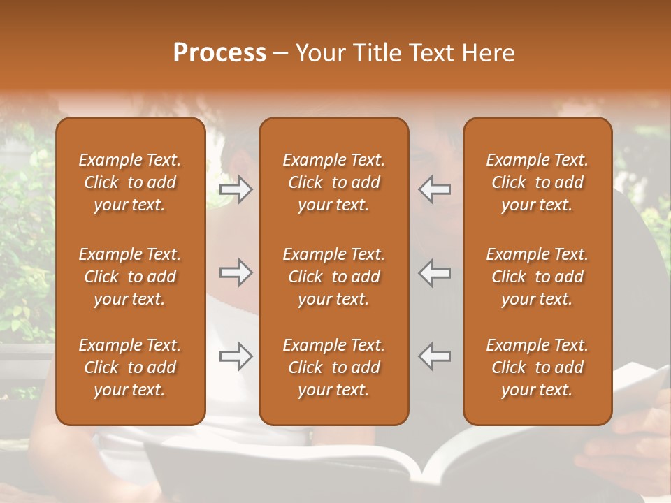 Grandmother And Granddaughter Reading A Book PowerPoint Template