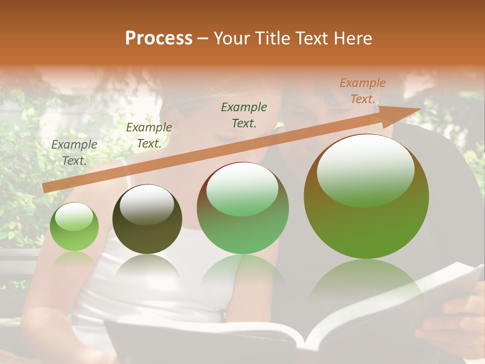 Grandmother And Granddaughter Reading A Book PowerPoint Template