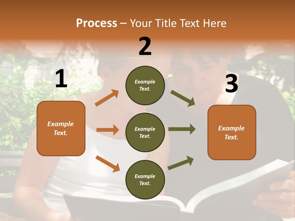 Grandmother And Granddaughter Reading A Book PowerPoint Template