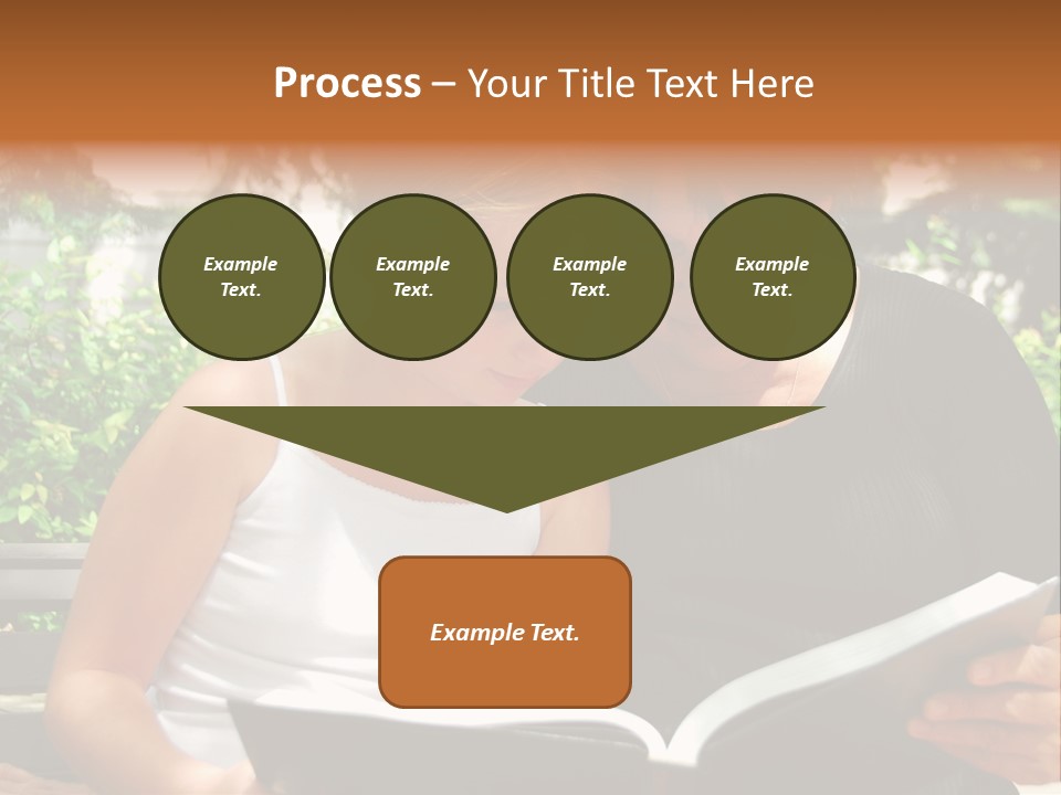 Grandmother And Granddaughter Reading A Book PowerPoint Template