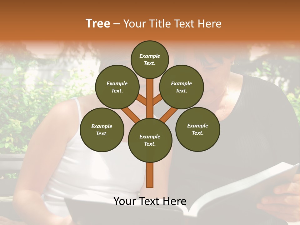 Grandmother And Granddaughter Reading A Book PowerPoint Template