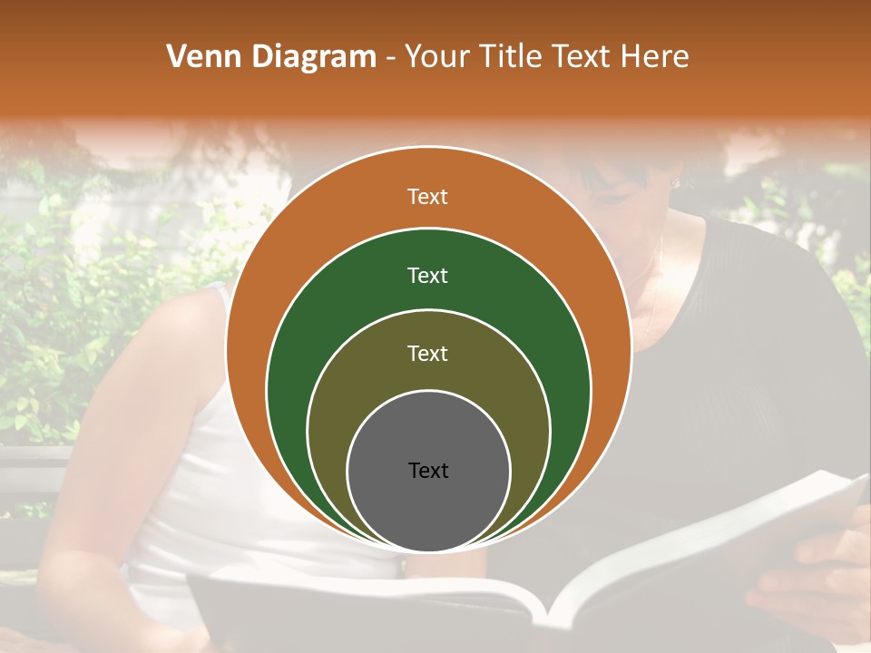 Grandmother And Granddaughter Reading A Book PowerPoint Template