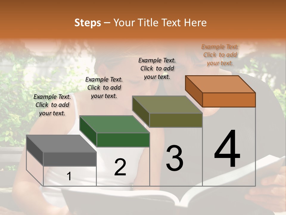 Grandmother And Granddaughter Reading A Book PowerPoint Template