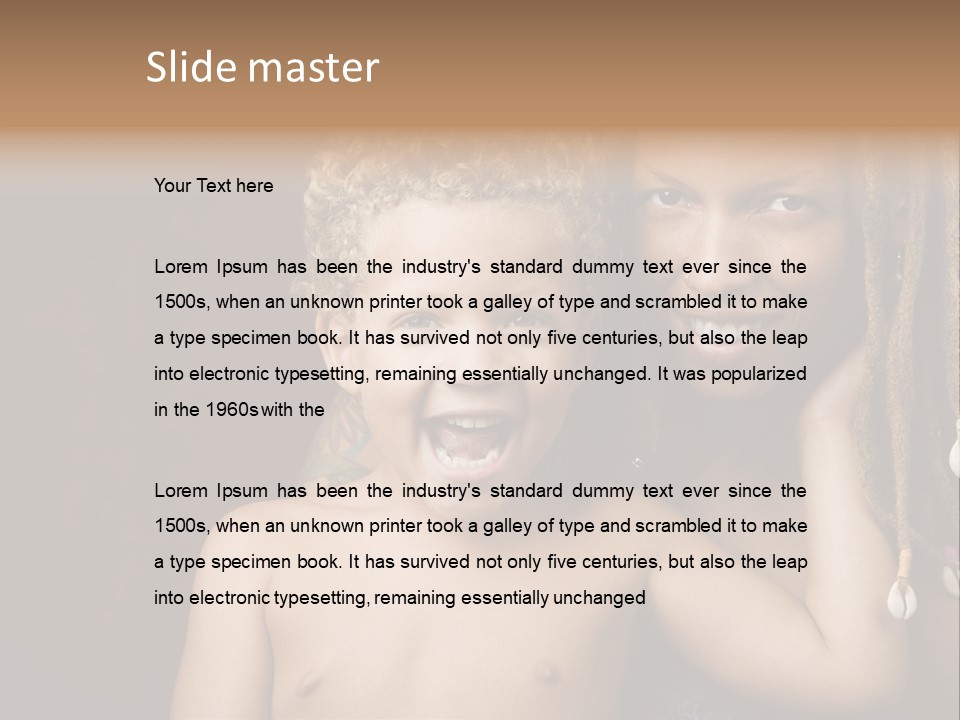 African American Mother And Biracial Son PowerPoint Template