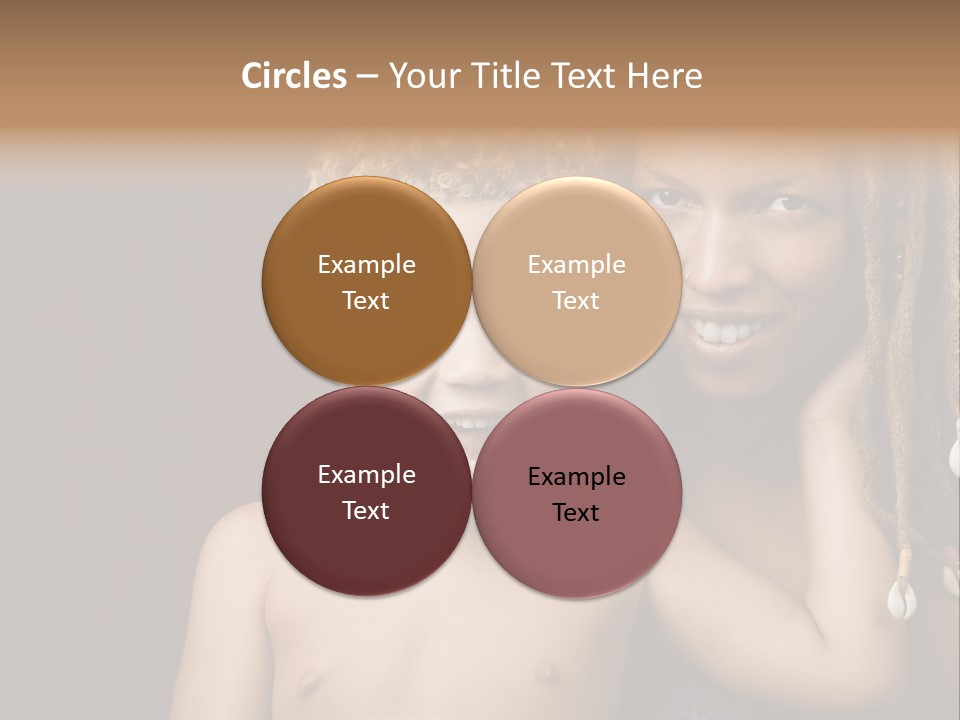 African American Mother And Biracial Son PowerPoint Template