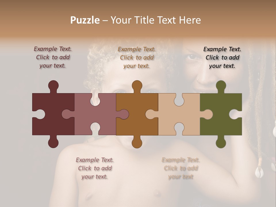 African American Mother And Biracial Son PowerPoint Template