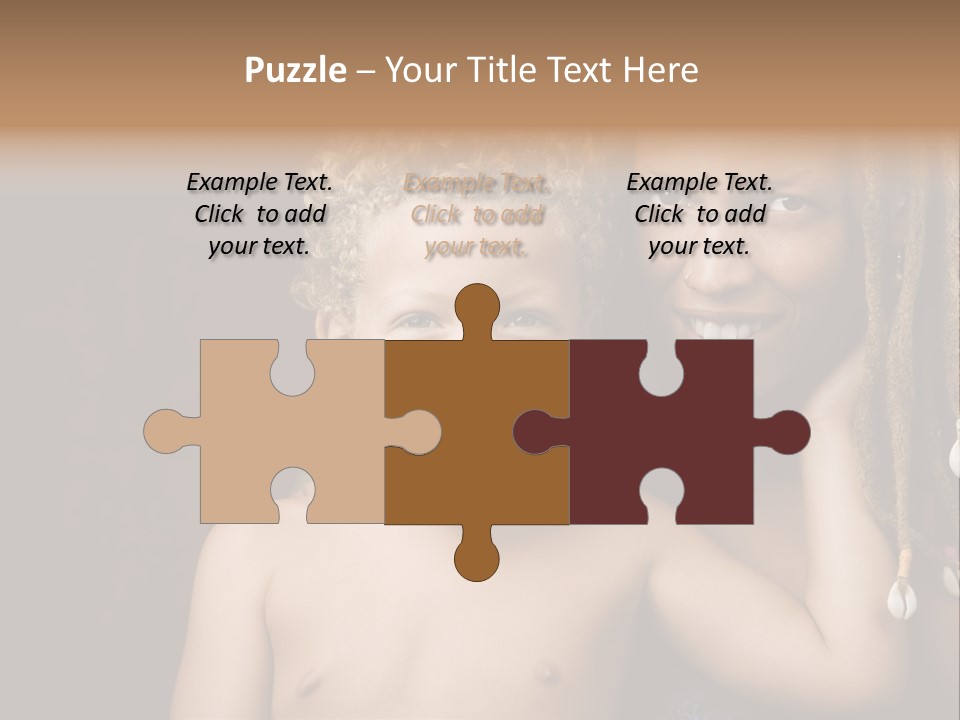 African American Mother And Biracial Son PowerPoint Template