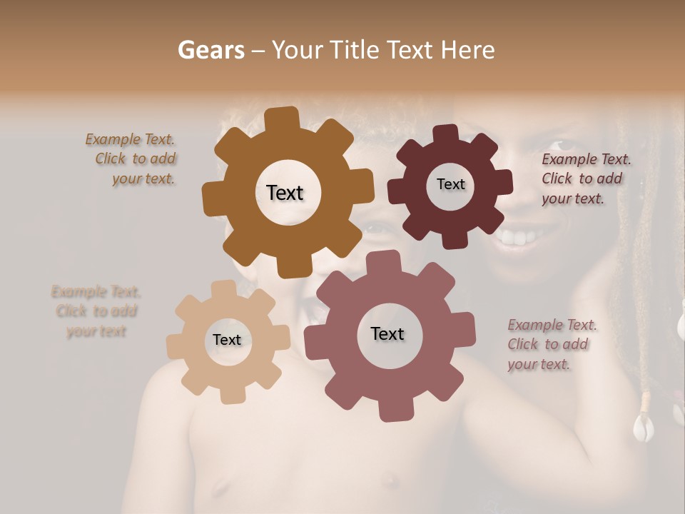 African American Mother And Biracial Son PowerPoint Template