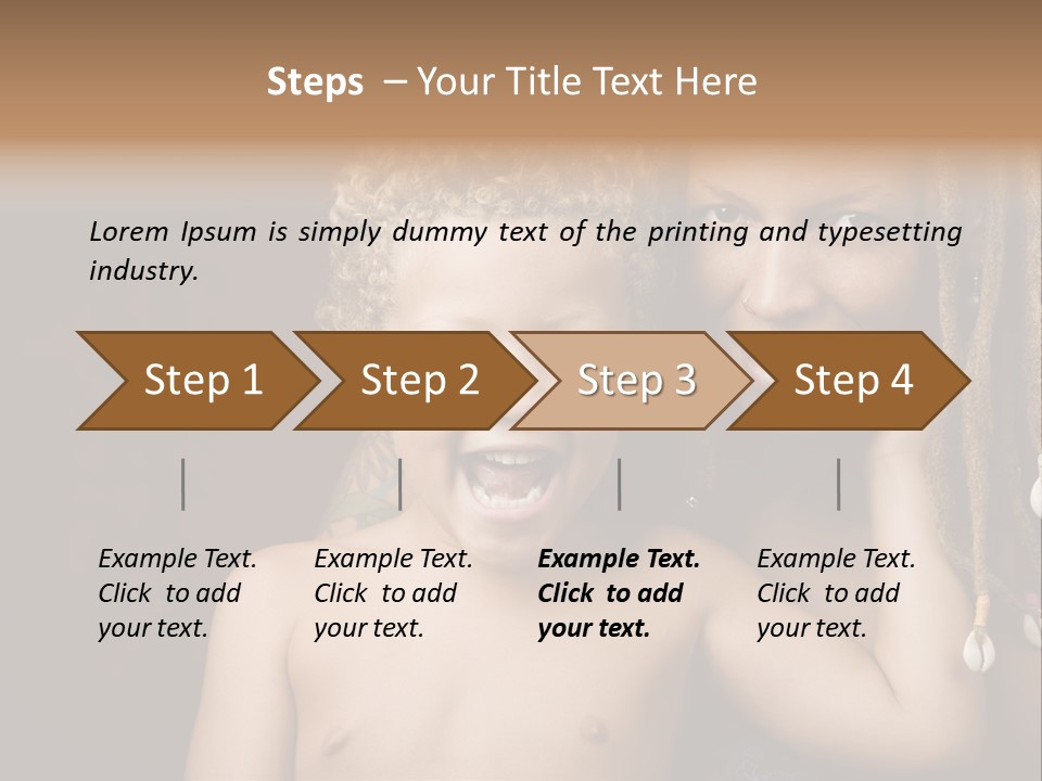 African American Mother And Biracial Son PowerPoint Template