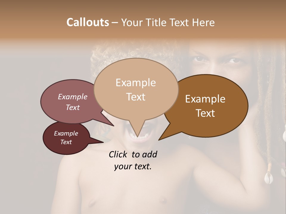 African American Mother And Biracial Son PowerPoint Template