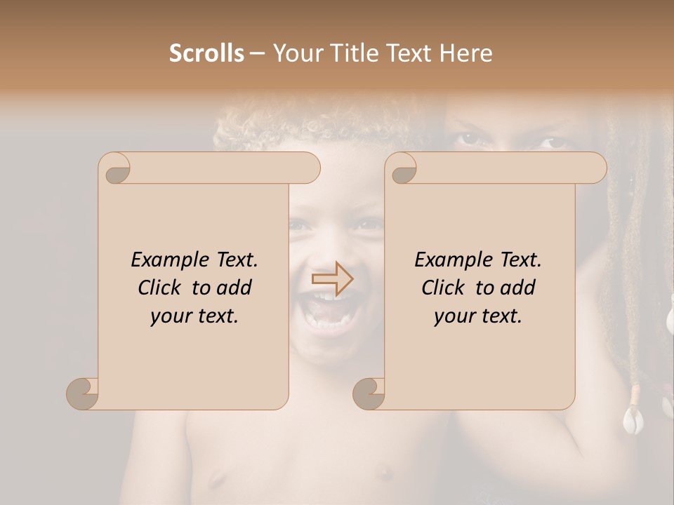 African American Mother And Biracial Son PowerPoint Template