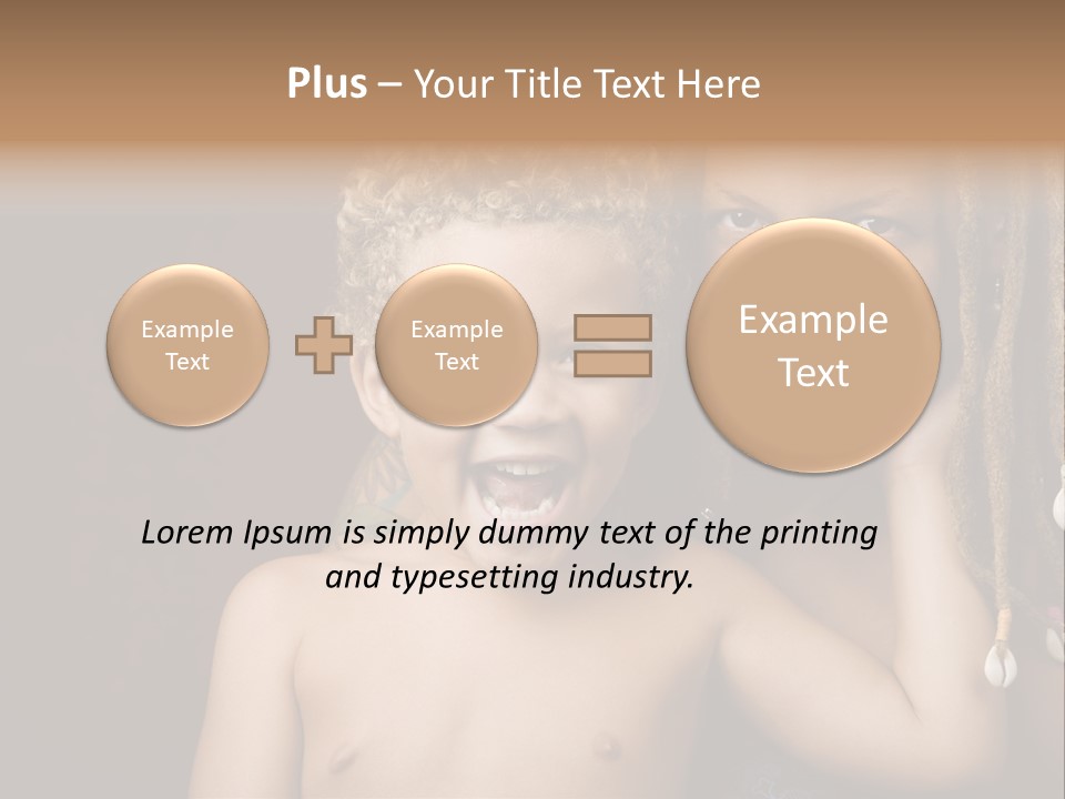 African American Mother And Biracial Son PowerPoint Template
