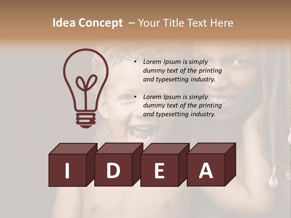 African American Mother And Biracial Son PowerPoint Template