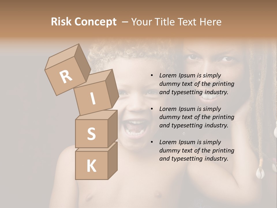 African American Mother And Biracial Son PowerPoint Template