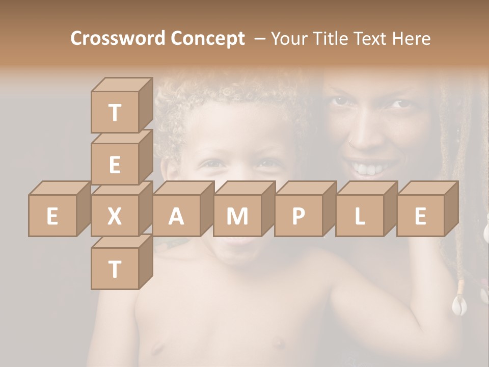 African American Mother And Biracial Son PowerPoint Template