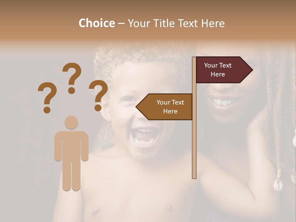 African American Mother And Biracial Son PowerPoint Template