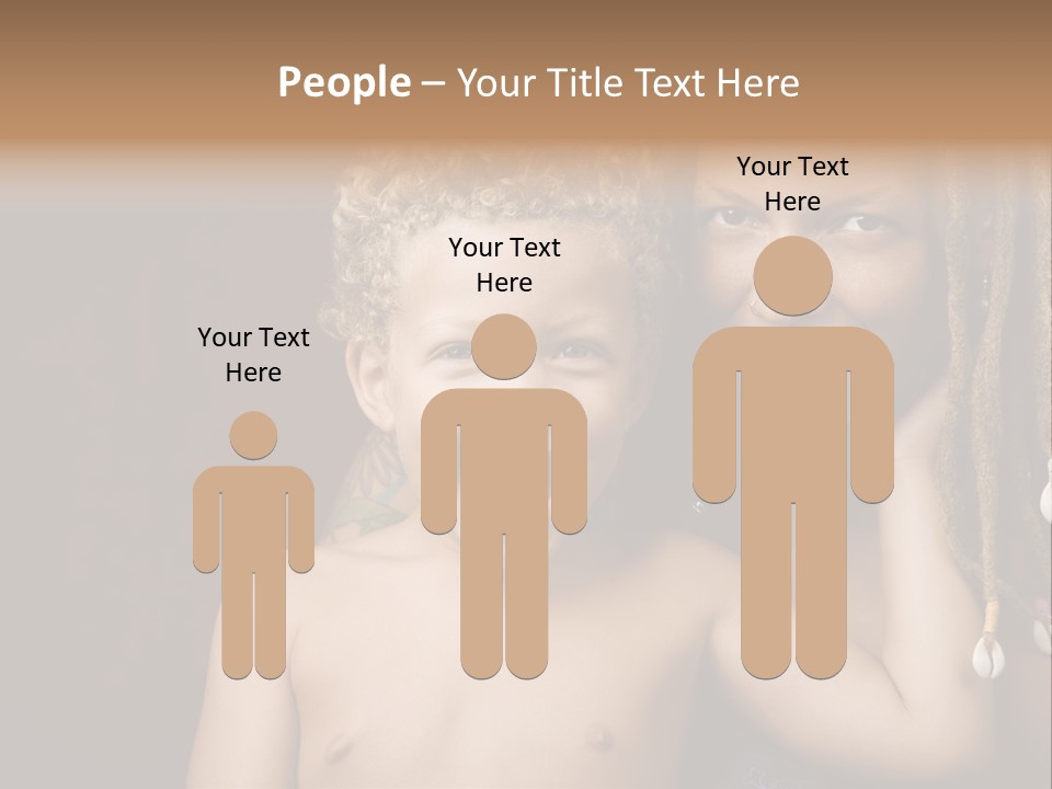 African American Mother And Biracial Son PowerPoint Template