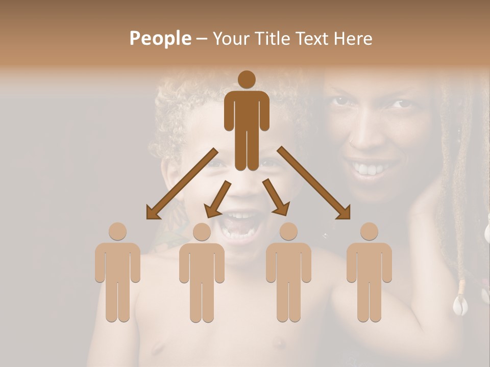 African American Mother And Biracial Son PowerPoint Template