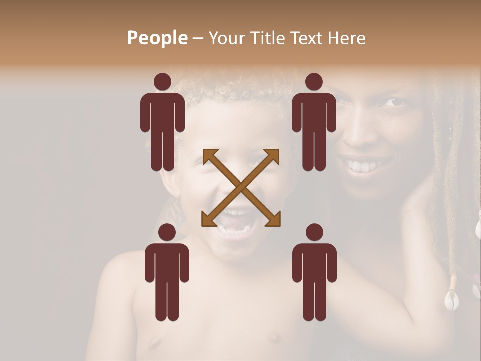 African American Mother And Biracial Son PowerPoint Template