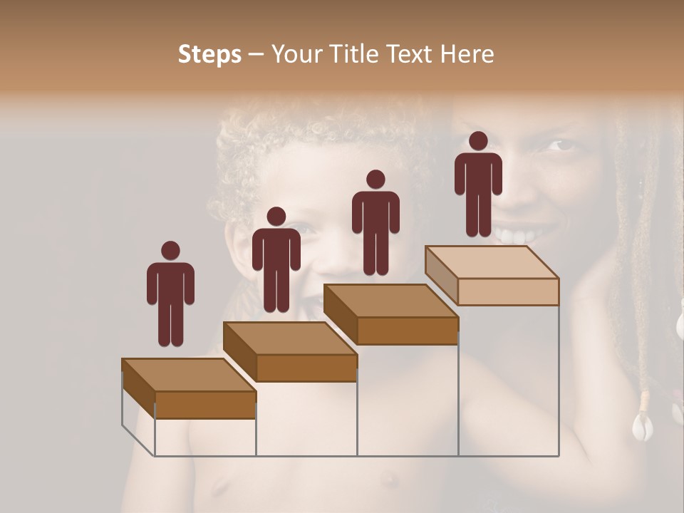 African American Mother And Biracial Son PowerPoint Template