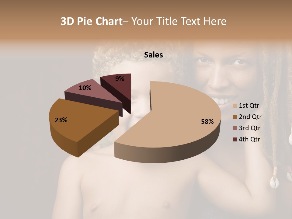 African American Mother And Biracial Son PowerPoint Template