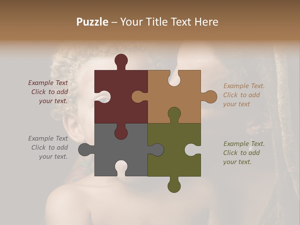 A Woman Kissing A Child With Her Mouth Open PowerPoint Template