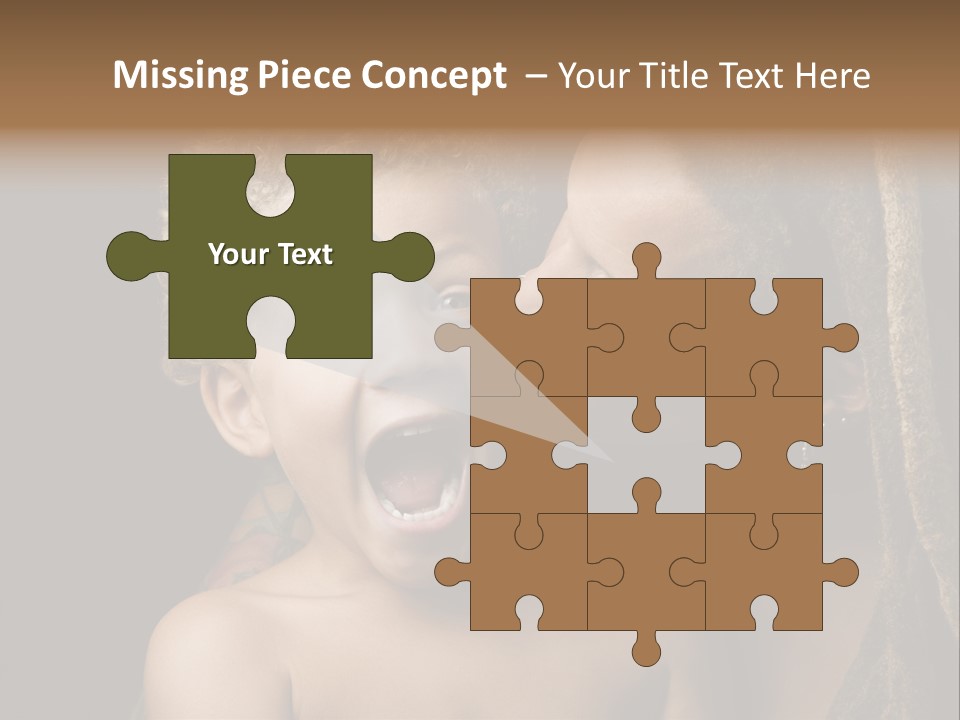 A Woman Kissing A Child With Her Mouth Open PowerPoint Template