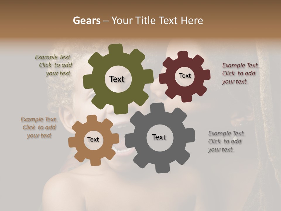 A Woman Kissing A Child With Her Mouth Open PowerPoint Template