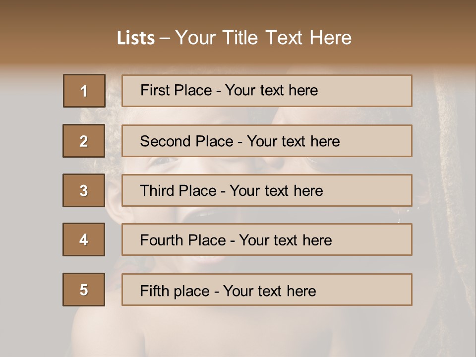 A Woman Kissing A Child With Her Mouth Open PowerPoint Template