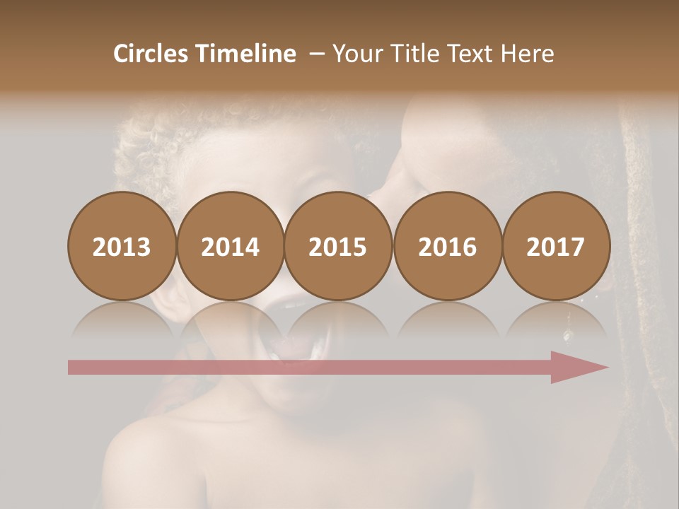 A Woman Kissing A Child With Her Mouth Open PowerPoint Template