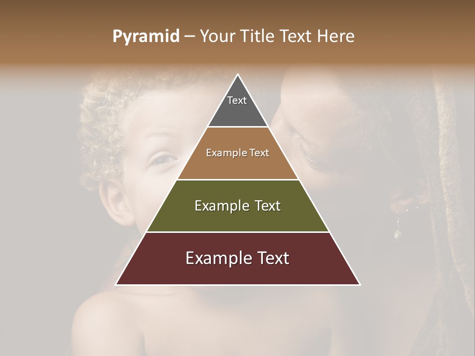 A Woman Kissing A Child With Her Mouth Open PowerPoint Template