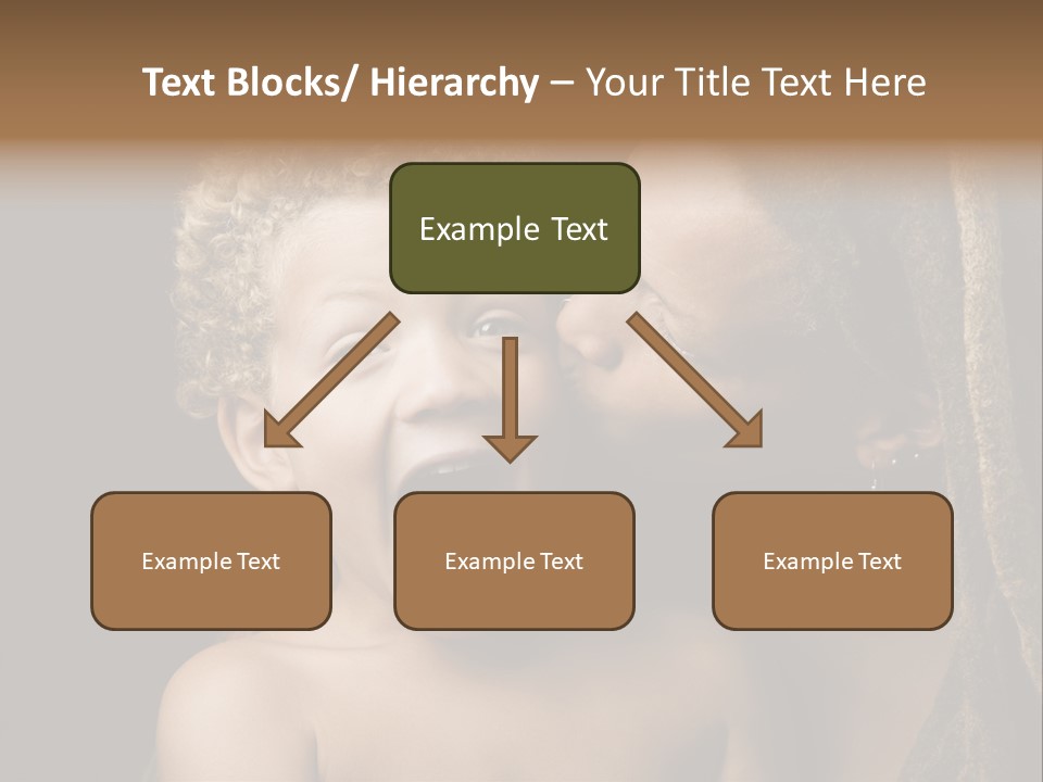 A Woman Kissing A Child With Her Mouth Open PowerPoint Template