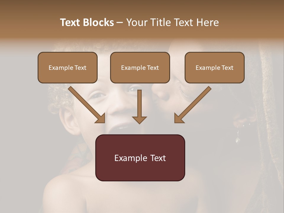 A Woman Kissing A Child With Her Mouth Open PowerPoint Template