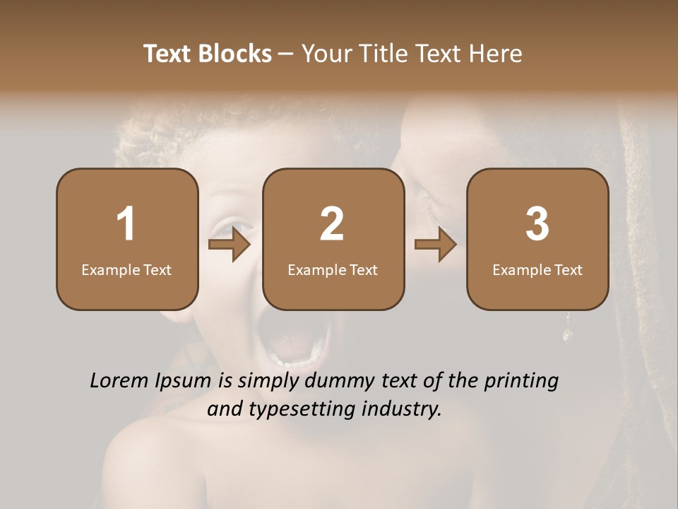 A Woman Kissing A Child With Her Mouth Open PowerPoint Template