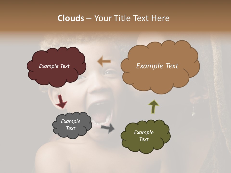 A Woman Kissing A Child With Her Mouth Open PowerPoint Template