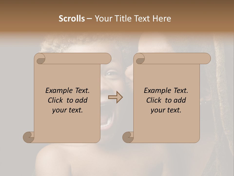 A Woman Kissing A Child With Her Mouth Open PowerPoint Template
