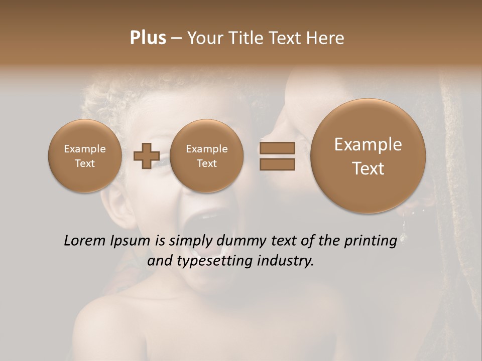 A Woman Kissing A Child With Her Mouth Open PowerPoint Template