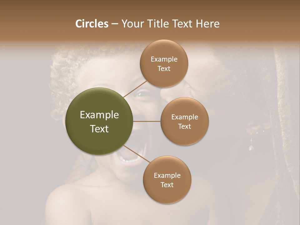 A Woman Kissing A Child With Her Mouth Open PowerPoint Template