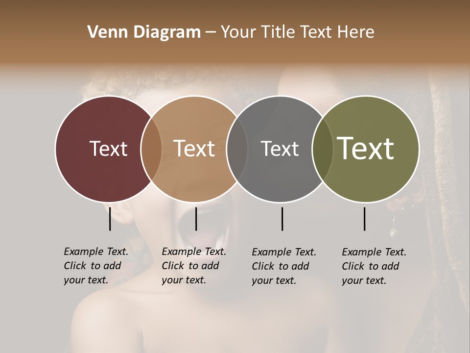 A Woman Kissing A Child With Her Mouth Open PowerPoint Template