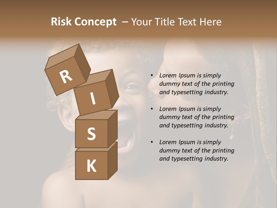 A Woman Kissing A Child With Her Mouth Open PowerPoint Template