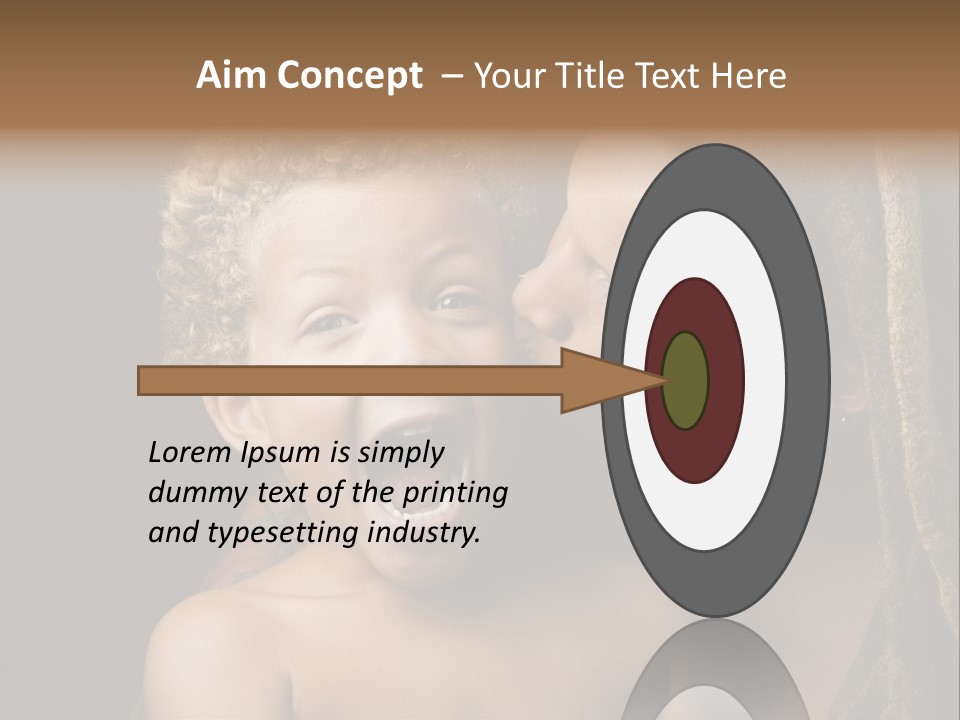 A Woman Kissing A Child With Her Mouth Open PowerPoint Template