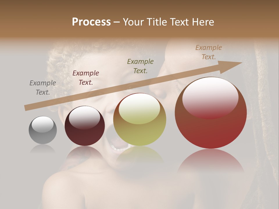 A Woman Kissing A Child With Her Mouth Open PowerPoint Template