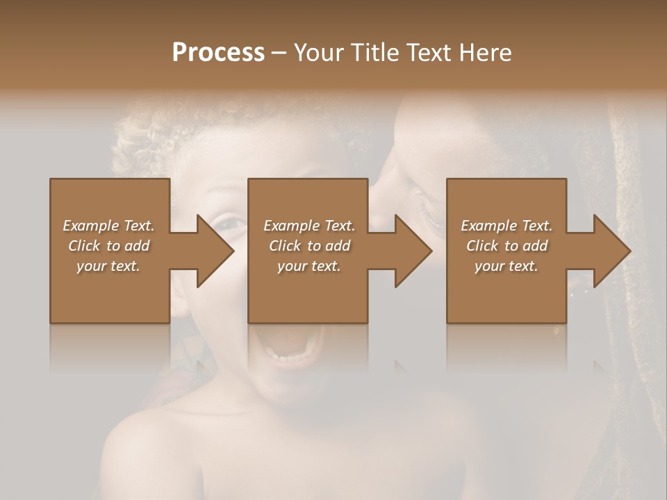 A Woman Kissing A Child With Her Mouth Open PowerPoint Template