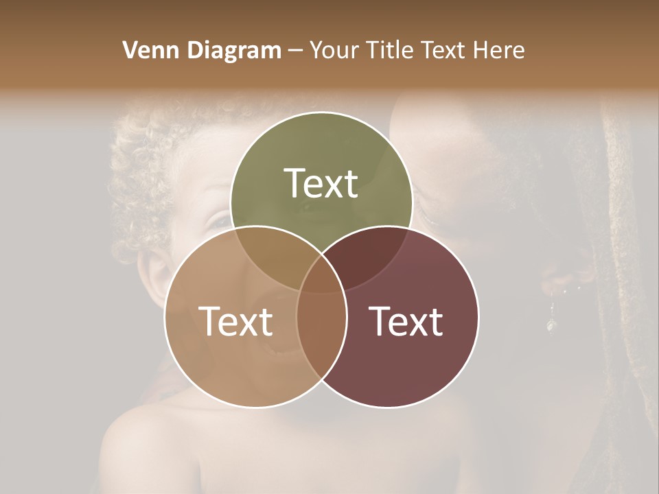 A Woman Kissing A Child With Her Mouth Open PowerPoint Template