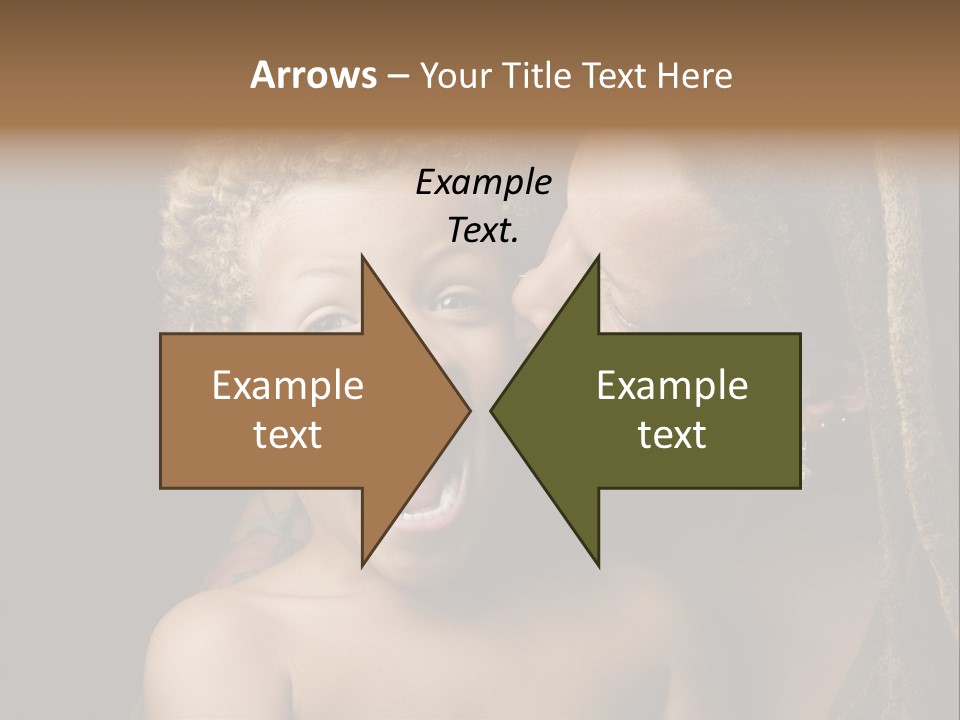 A Woman Kissing A Child With Her Mouth Open PowerPoint Template