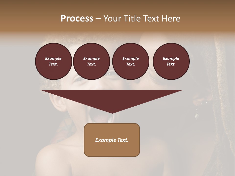 A Woman Kissing A Child With Her Mouth Open PowerPoint Template