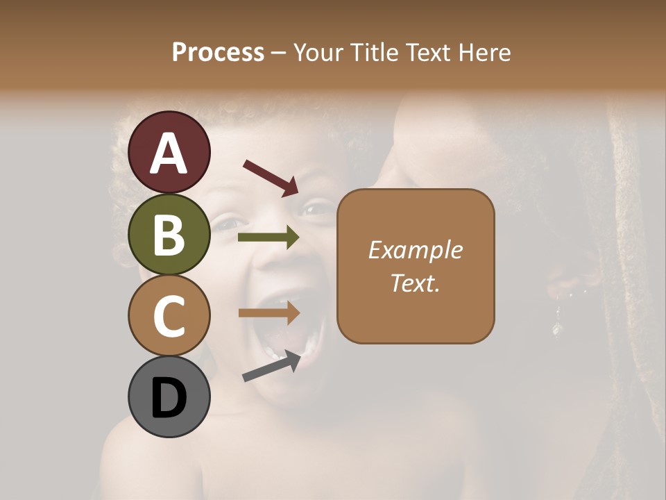 A Woman Kissing A Child With Her Mouth Open PowerPoint Template