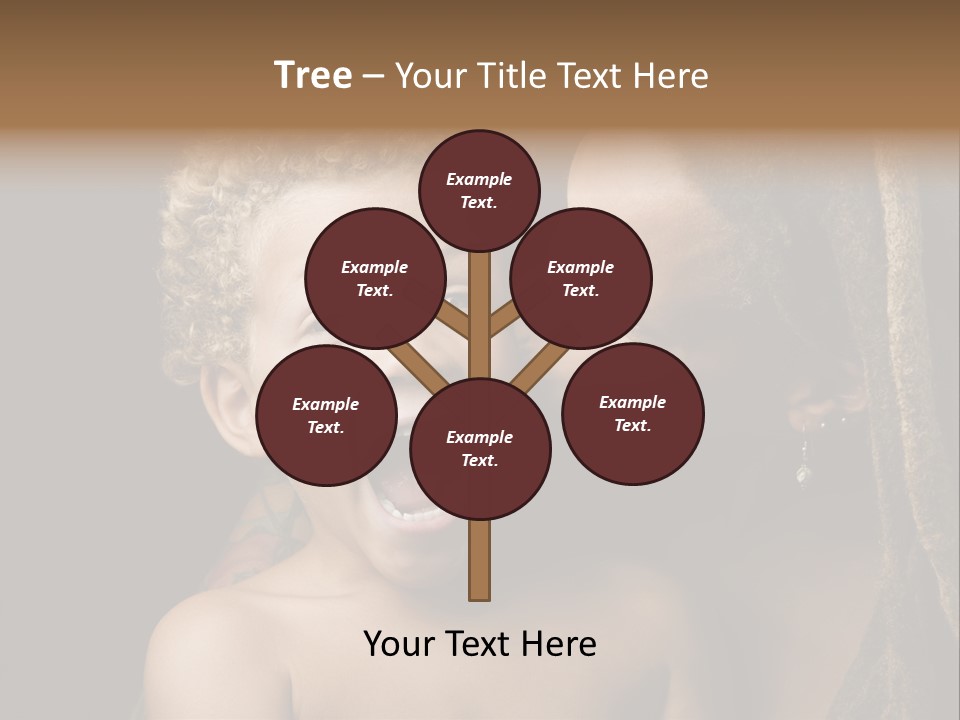 A Woman Kissing A Child With Her Mouth Open PowerPoint Template