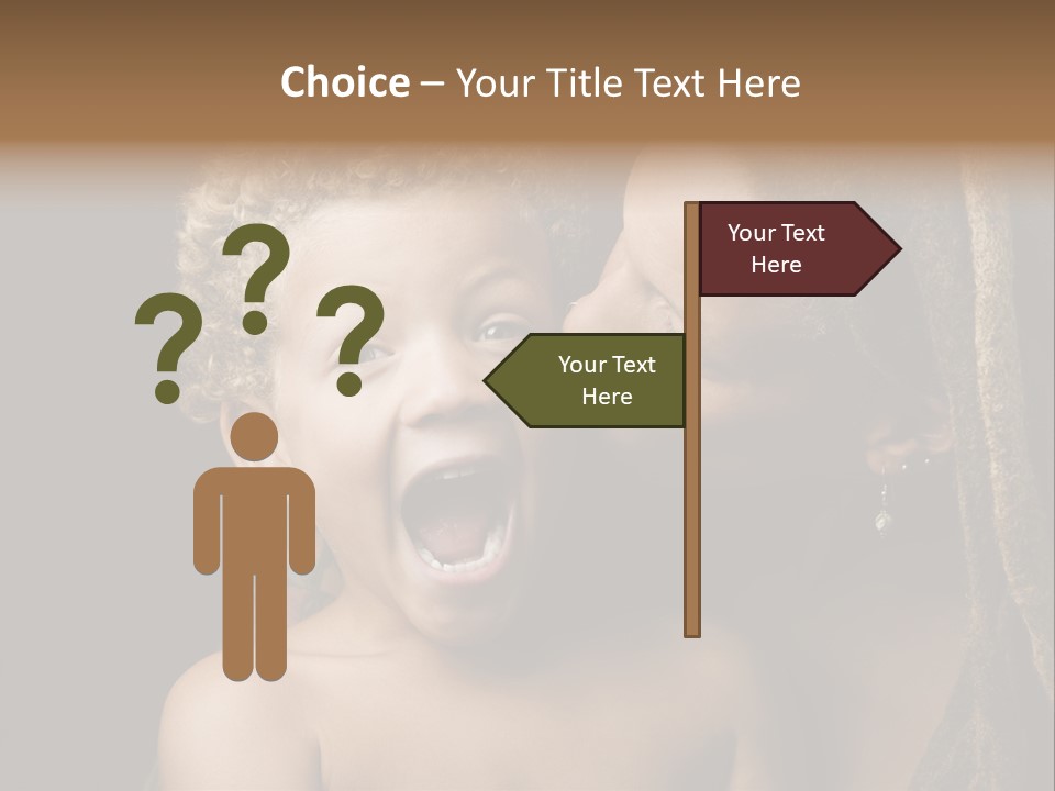 A Woman Kissing A Child With Her Mouth Open PowerPoint Template